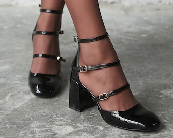 Vintage Archive Prada Early 2000s Black Leather Kitten Heel Mules