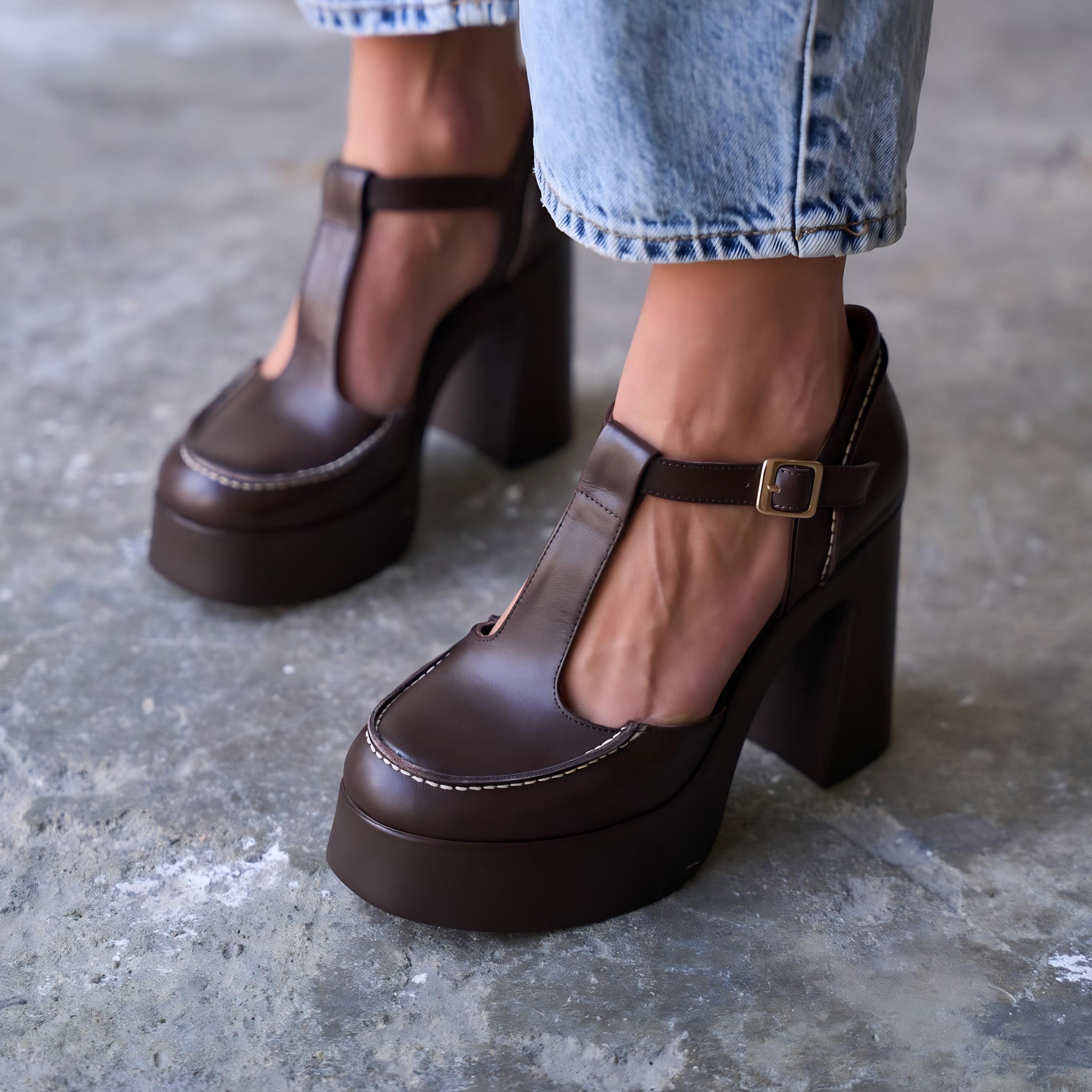 T Strap Heels - Etsy Sweden display picture 1