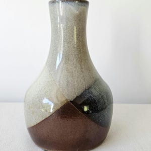 Pottery Craft California Vase – Tall Midcentury Studio Pottery Vase, Earth Tone Drip Glaze, Vintage Ceramic Decor