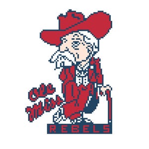 Colonel Reb Ole Miss Needlepoint Digital PDF
