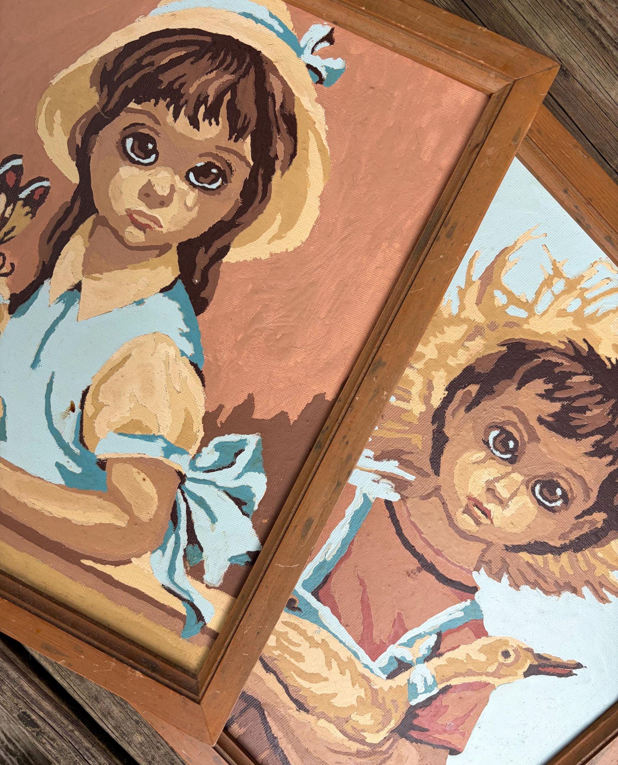 Big Eyes Vintage Picture Boy - Etsy