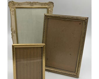 Lot of Three Vintage Brass Frames