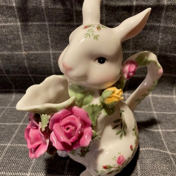 1980's Royal Albert Old Country Roses Bunny Pitcher Small / Creamer