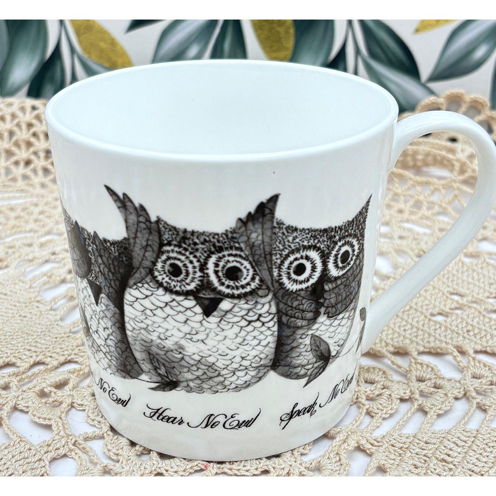 FINE Bone China Mugs Set Of 6, Colorful Butterfly Flowers And Birds - View #5