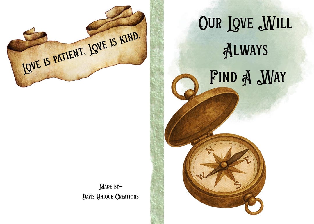 Valentines Day Card ( for That Special Someone) Compass Love Card - Etsy
