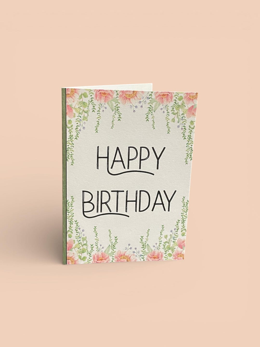 Happy Birthday Card; Peony Flowers - Etsy