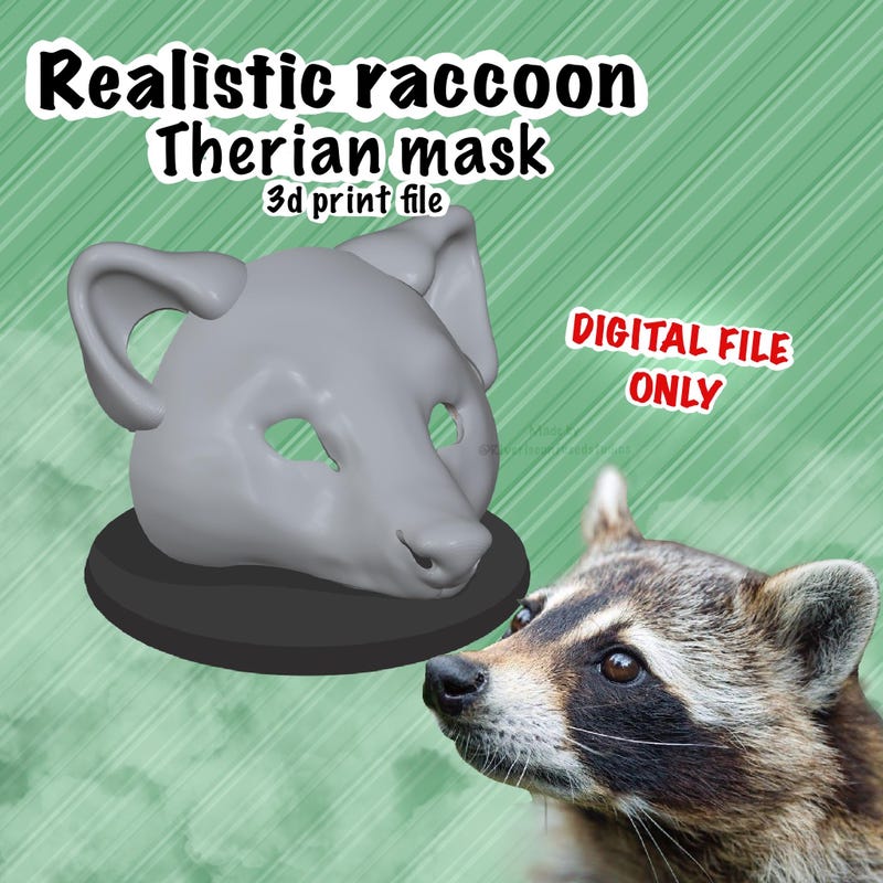 3d Therian Mask File - Etsy