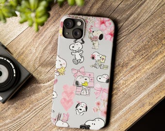Snoopy Phone Case | Floral Peanuts Cartoon Design