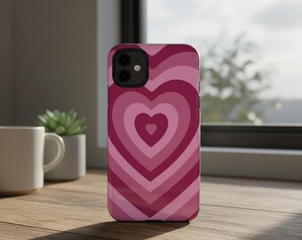 Layered Hearts Tough Phone Case | Berry & Rose