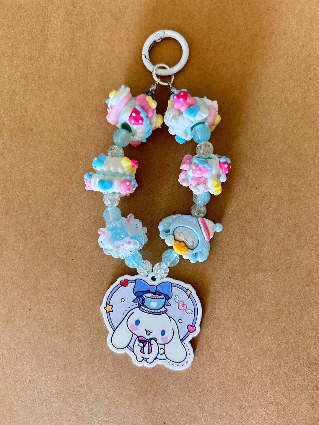 Handpainted Beada With Cinna Inspired Keychain or Bag Chain - Etsy