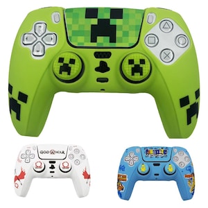 PS5 Silicone Game Theme Controller Skin Cover Protection Case With TouchPad Sticker & Thumbgrips - Dustproof - Keep Controller Clean