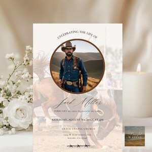 Programa Funerario Rodeo – En Memoria de un Amante - Editar en Canva