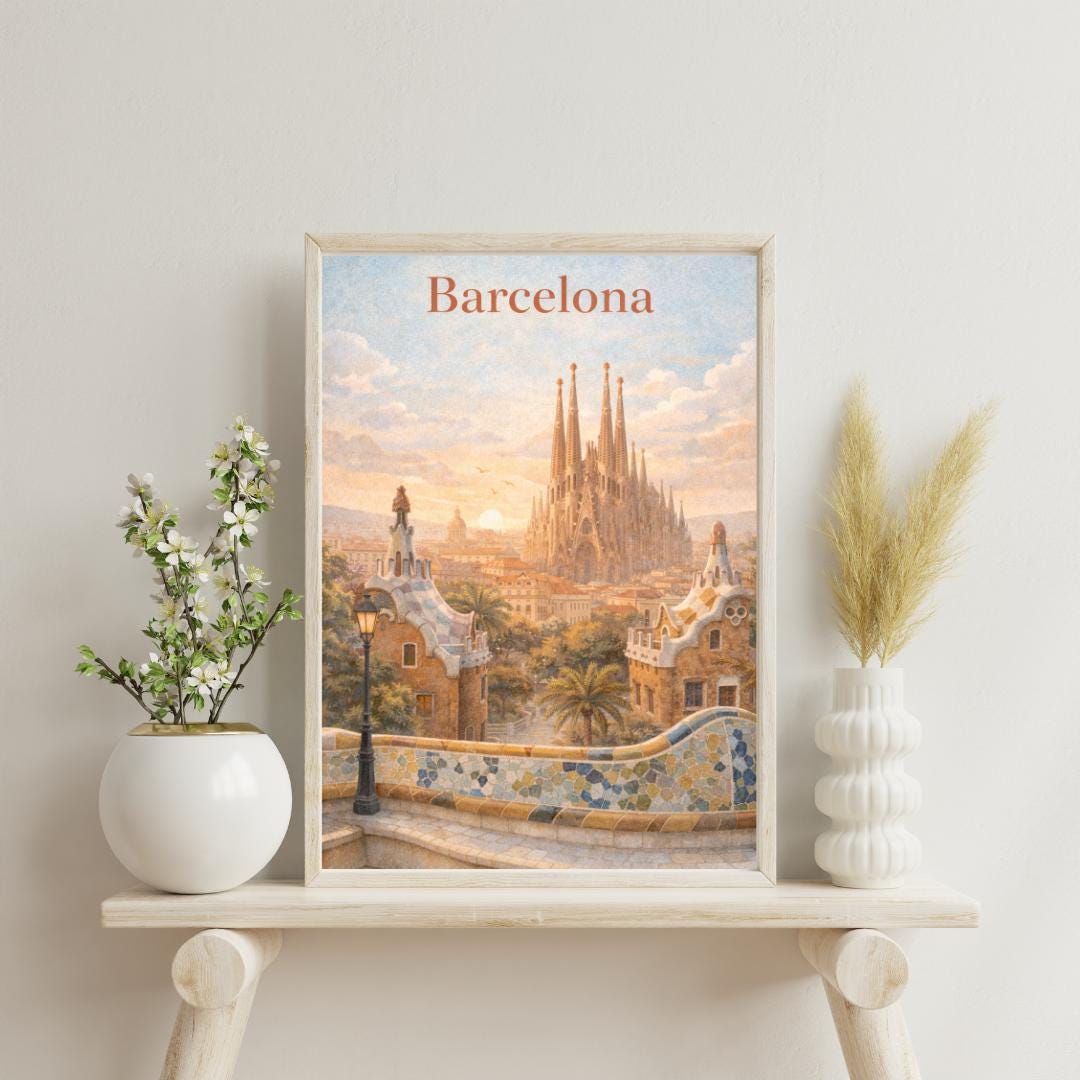 Barcelona Wall Art Printable - Etsy