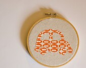 Items similar to embroidery hoop art car nursery orange on etsy
