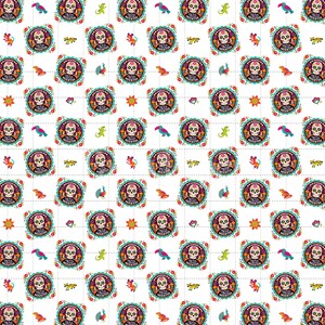 Sugar Skull Seamless Pattern, Colorful Día de los Muertos Digital Paper (3in Sample) image 2