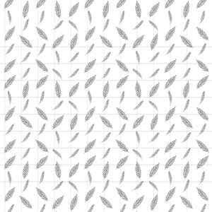 Botanical Leaves Digital Paper, Hand Drawn Line Art Scrapbook (3in Sample, Digital Download) image 2