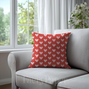Pink Hearts Digital Paper, Valentine Seamless Pattern (3in Sample, Digital Download) image 6