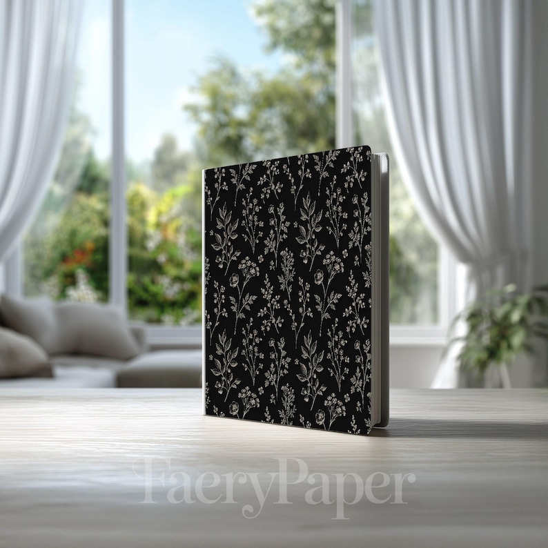 Vintage Botanical Florals Seamless Pattern, Hand-Drawn Digital Paper (3in Sample, Digital Download) image 8