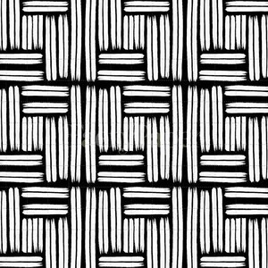 Nahtloses Streifenmuster mit schwarz-weißen Pinselstrichen (3-in-1-Muster, digitaler Download) Bild 2