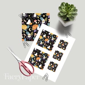 Wildflowers Botanicals Digital Paper, Pastel Wildflowers Botanicals Scrapbook Paper, Cute Pastel Ditsy Floral Print (3in Sample) image 3