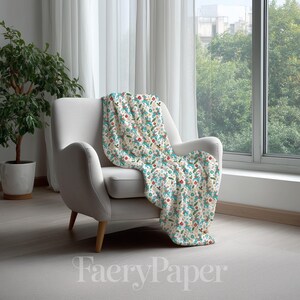 Reindeer Digital Paper, Christmas Watercolor Scrapbook Paper, Cute Deer Digital Paper Pack, Holiday, Seamless Pattern (3in Sample) image 4
