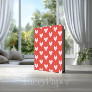 Pink Hearts Digital Paper, Valentine Seamless Pattern (3in Sample, Digital Download) image 8