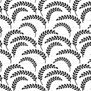 Black White Botanical Digital Pack, Minimalist Foliage Scrapbook Paper (3in Sample, Digital Download) image 2