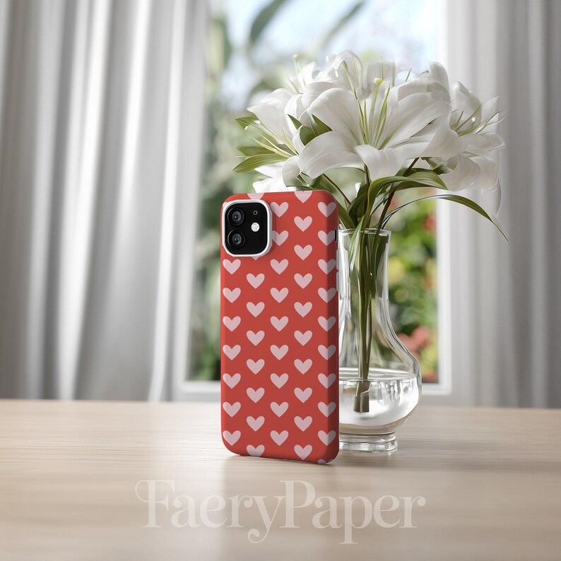 Pink Hearts Digital Paper, Valentine Seamless Pattern (3in Sample, Digital Download) image 9