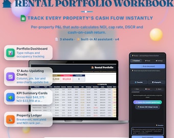 Rental Property Tracker Google Sheets Template — NOI, Cap Rate & Cash Flow