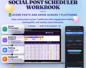 Social Media Planner Google Sheets Template — Schedule & Score Posts with AI