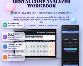 Rental Comp Analysis Google Sheets Template — Score Comps & Plan Rent Increases