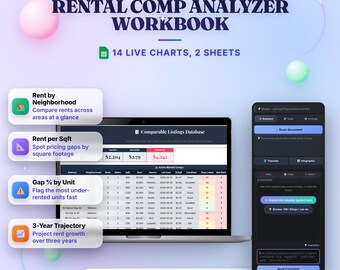 Rental Comp Analysis Google Sheets Template — Model Rent Increases & Recover Lost Income