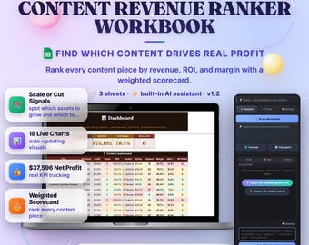 Content Revenue Tracker Google Sheets Template — Rank Your Top Earners