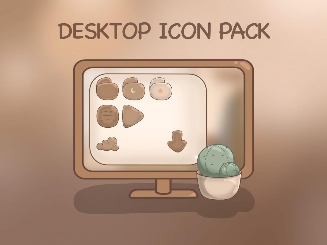 Cozy Desktop Icon Pack - Beige Brown Icons for Windows & Mac - Etsy Canada