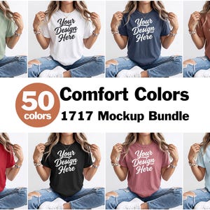 50 Colors Comfort Colors 1717 Mockup Bundle | C1717 TShirt Mockup Bundle | 1717 Comfort Colors Mockup Bundle | Instant Download