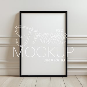 Svart rammodell DIN A, tapetmodell, svart rammodell DIN A, vertikal rammodell, digital ram för tryck, digital rammodell