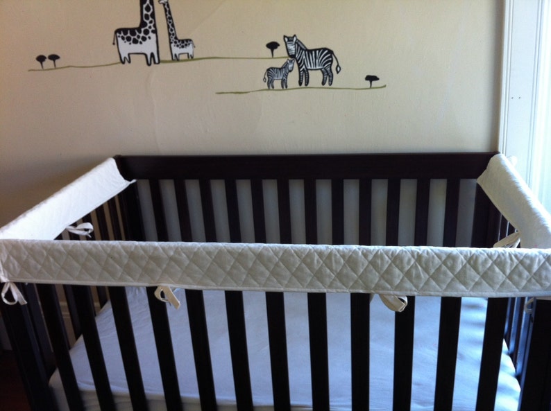 ORGANIC Crib Guard 1pc Custom Crib Rail Teething Guard for Etsy