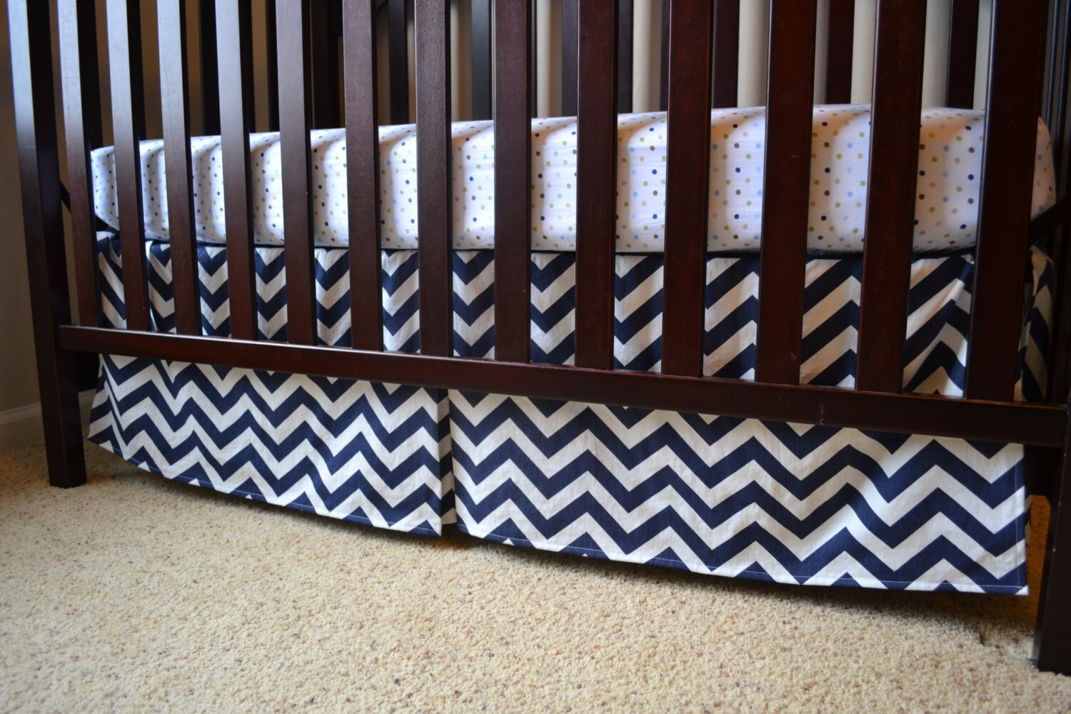 CUSTOM Crib Skirt Custom Box Pleated Crib Skirt for Etsy