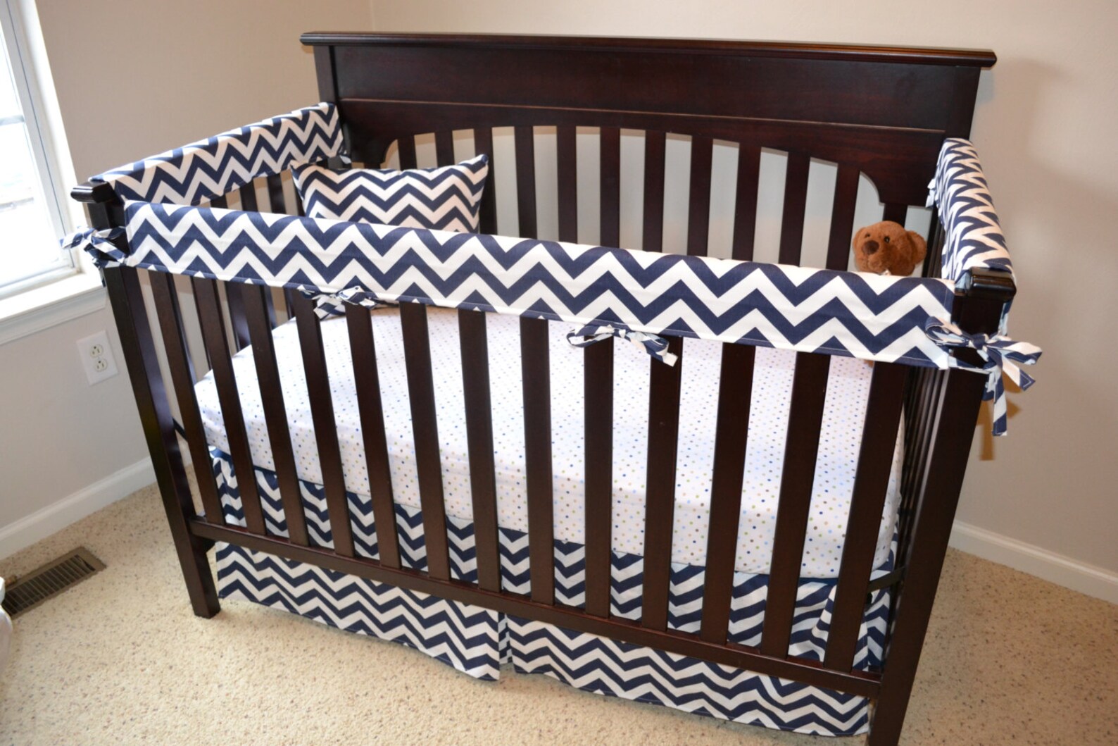 CUSTOM Crib Skirt Custom Box Pleated Crib Skirt for Etsy