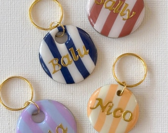 Personalized Pet Tag with Name | Handmade Dog or Cat Tag | Original Gift for Animal Lovers