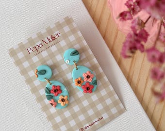 Blue Spring Collection | Flower Earrings | Handmade artisan earrings