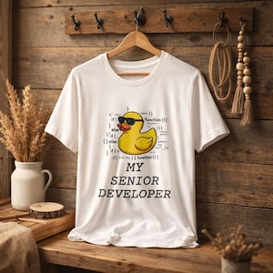 Camiseta Senior Developer, Rubber Duck Debugging, Regalo para Programador, Software Engineer Tee