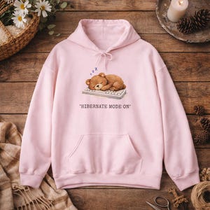 Hibernate Mode Bear Hoodie – Programmer Gift
