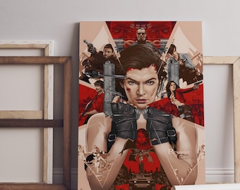 Póster de Resident Evil: arte mural de películas, decoración cinematográfica