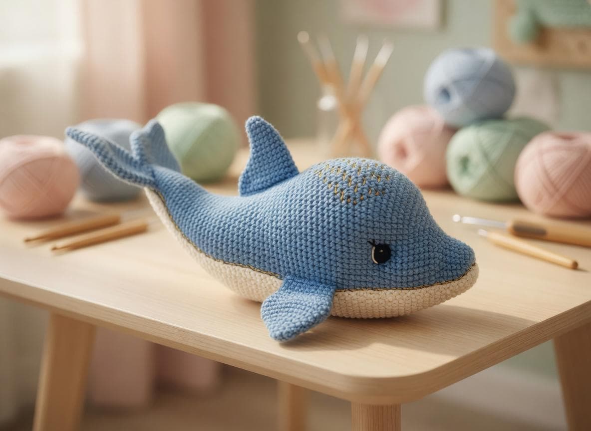 30 Dolphin Crochet Patterns for Ocean-Inspired Amigurumi, Gifts, and Nursery Decor 13 Amo the Dolphin Amigurumi Pattern