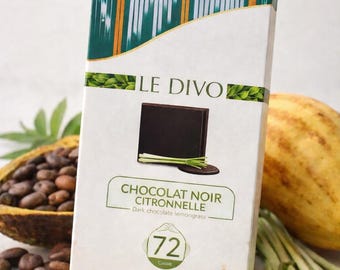 72% Dark Chocolate Lemongrass Bar | Single Origin Côte d’Ivoire Artisan Chocolate