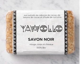 African Cocoa black Soap | Natural Face, Body, Hair Cleanser (Côte d’Ivoire)