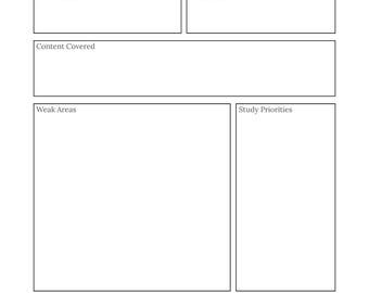 Nursing Exam Study One-Pager | Printable Study Template (PDF Download)