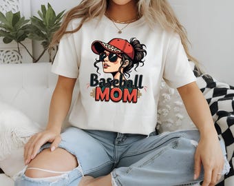 Custom Baseball Mom Shirt, Number Baseball Mama Tee, Team Spirit Apparel