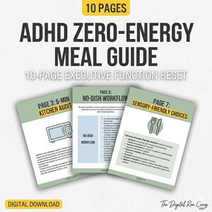 ADHD-energifri måltidsguide: Matlagningsfri AuDHD-måltidsplan (digital manual)